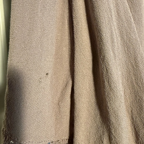 Deep Mauve baby doll dress with bell sleeves. - Picture 5 of 6